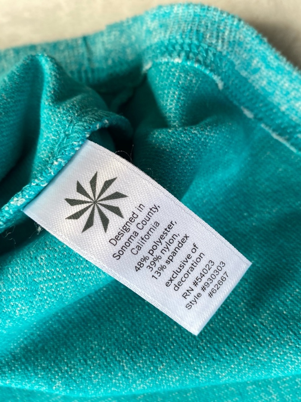 Athleta Space Dye Half-Zip Performance Pullover Size Medium Turquoise - Picture 5 of 8